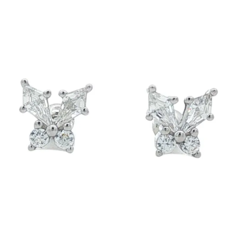 OS - Crystal Butterfly Thread Lock Stud