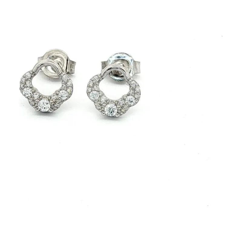 OS Sparkling Curve Stud Earrings