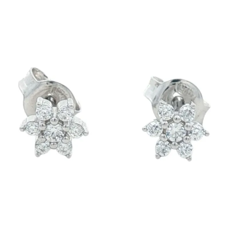 OS - Small Sparkling Flower Studs