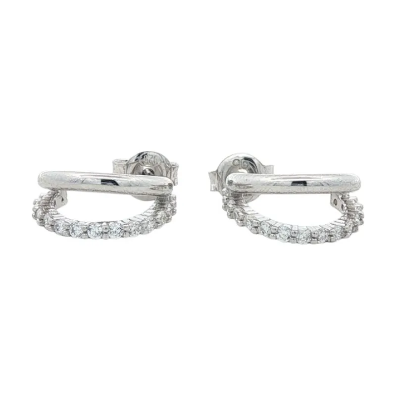 OS - Dual Arch Open Hoops Earring