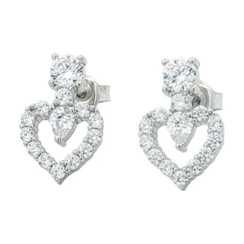 OS - Spark Heart Drops Earring