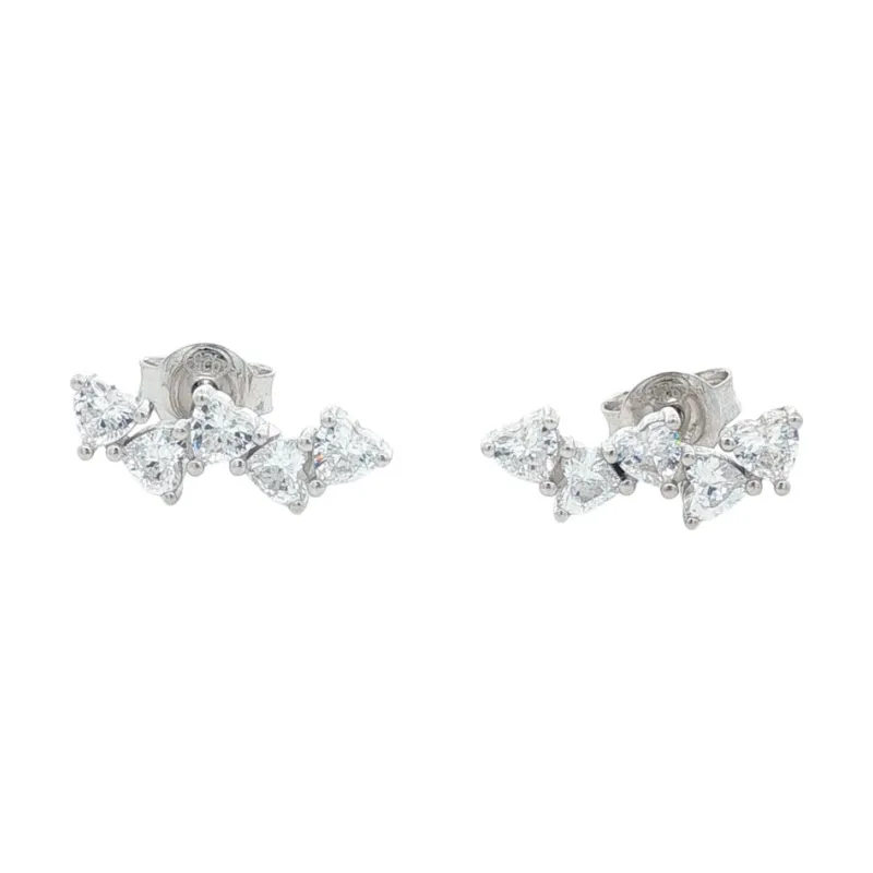 OS - 5 Tiny Heart Connected Earring