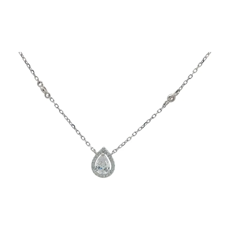 OS - Teardrop Cut w Studs Necklace