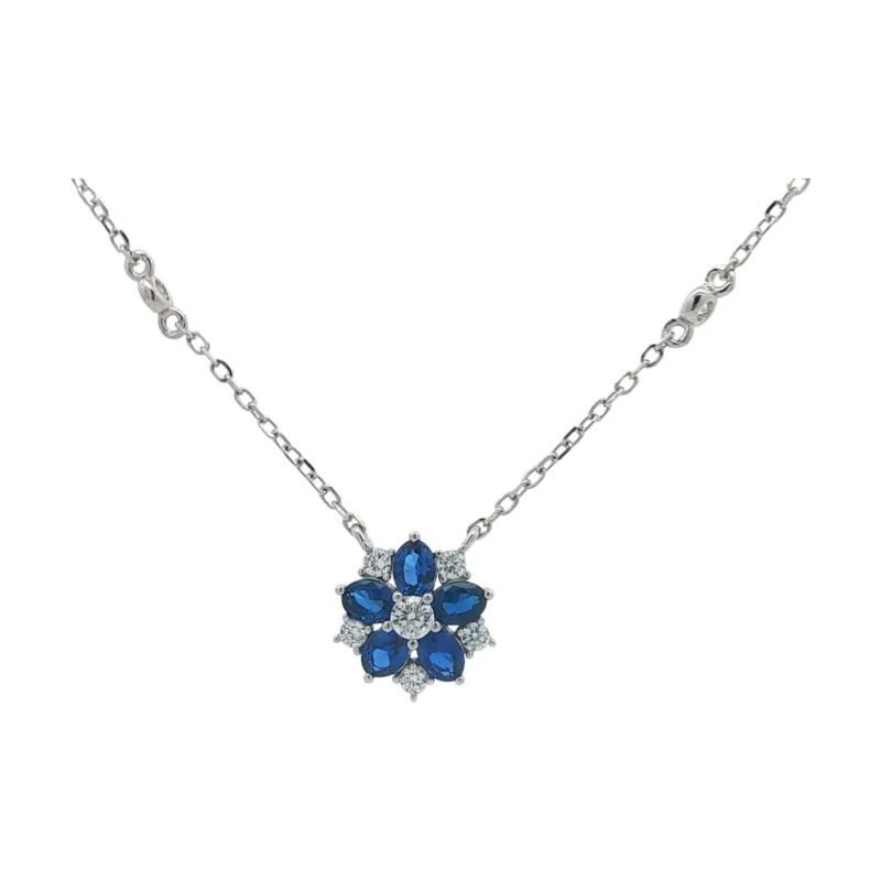 OS - Sapphire Glow Pendant Necklace