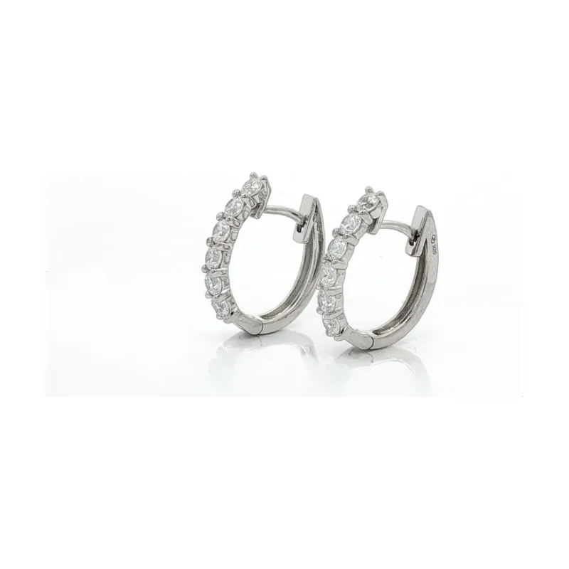 OS Six Sparkling Stone Hoop Earrings 