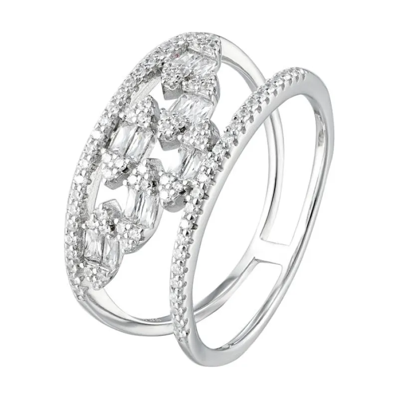 OS Dual Line Crown Ring