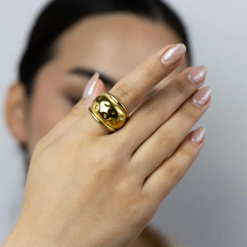 Hammered Dome Ring