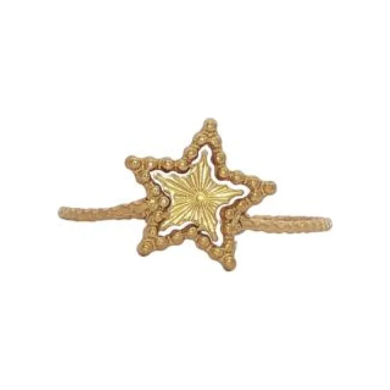Sunburst Star Ring (Free Size)