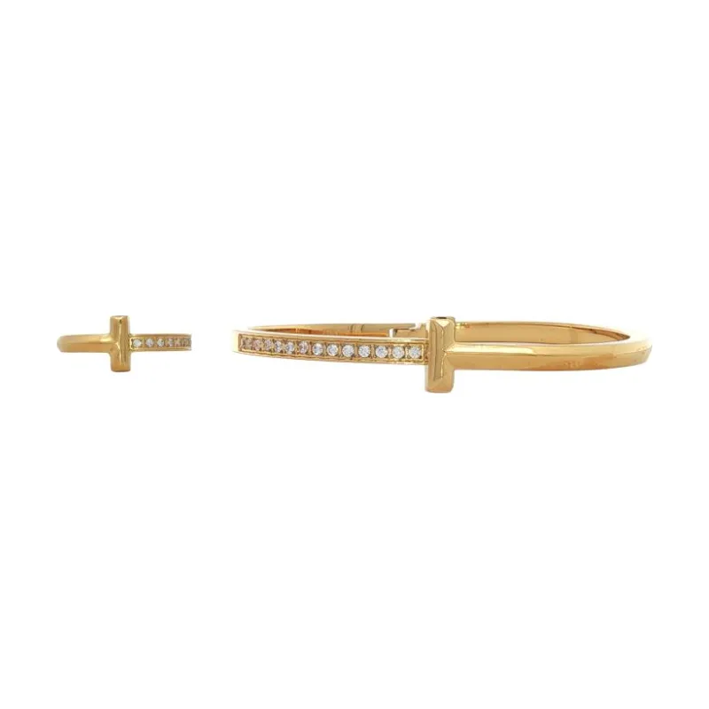 Bangle Set - Crystal T Cuff Duo