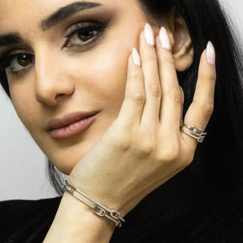 SA Bangle Set MES 3 Pin with Stones 
