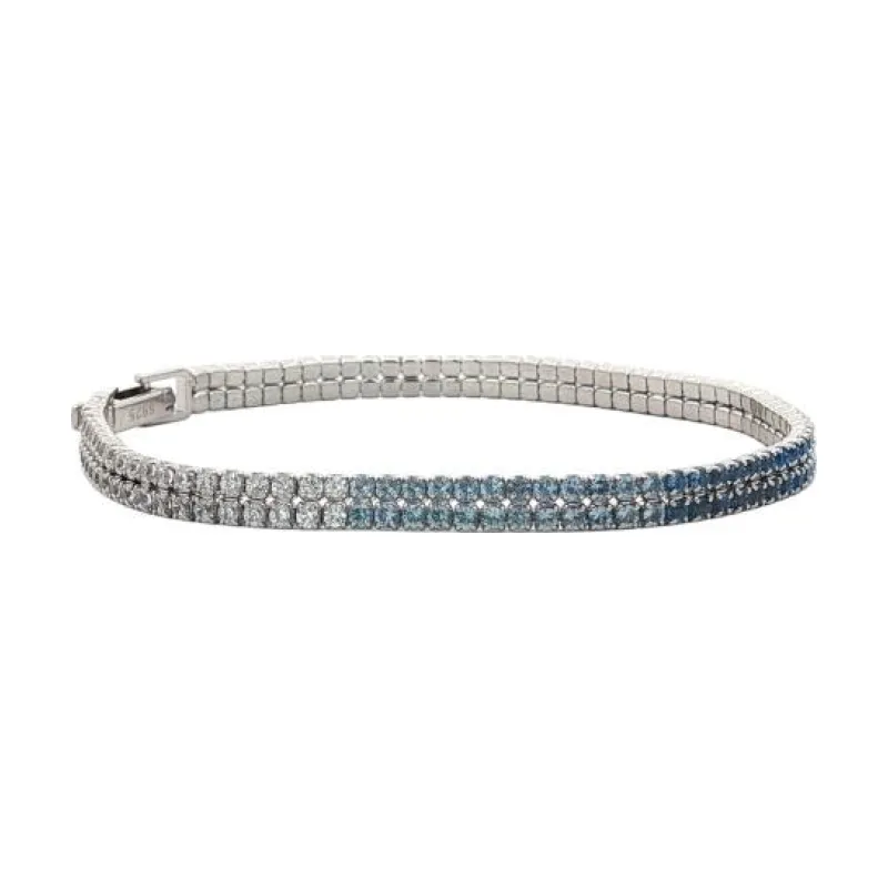 OS - Triple Toned Dual Line Bracelet 