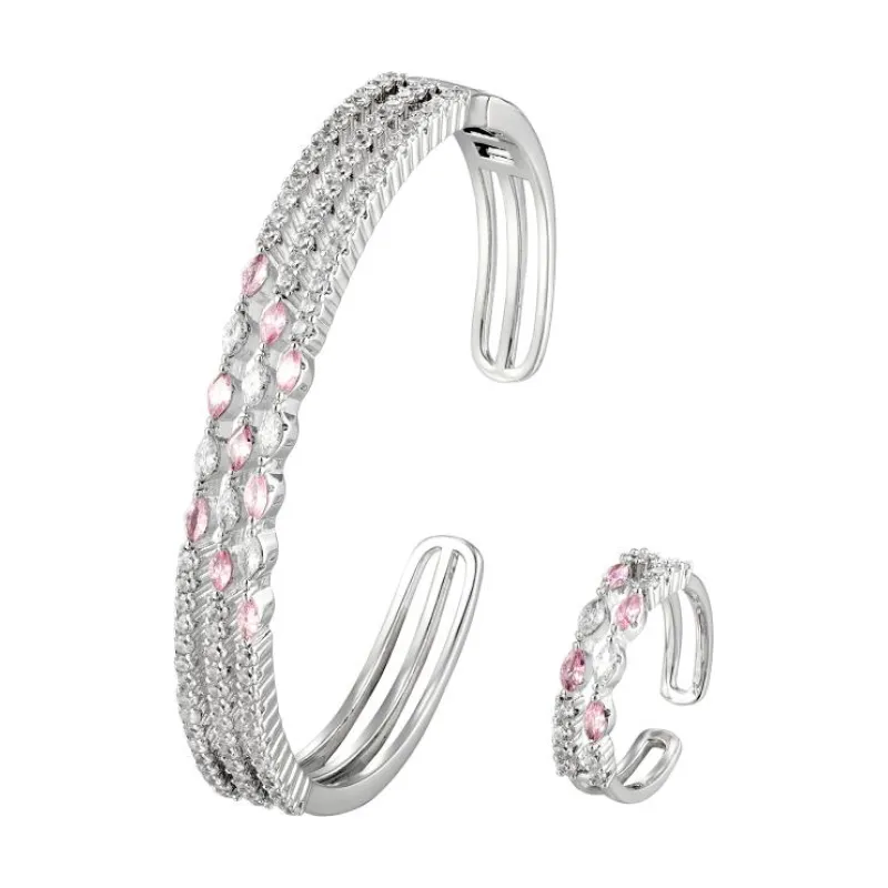SA Bangle Set Triple Line Marquise 