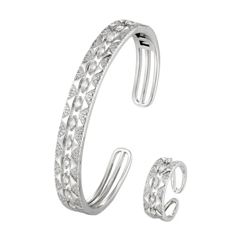 SA Bangle Set Diamond Ridge 