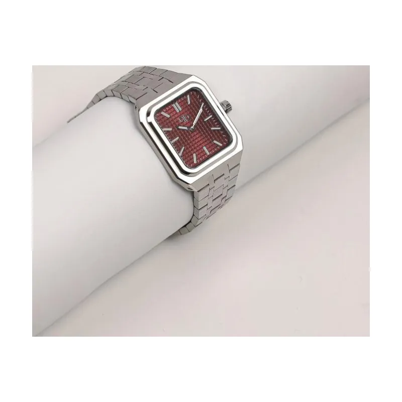 PB Rectangle Men’s Watch – Maroon 