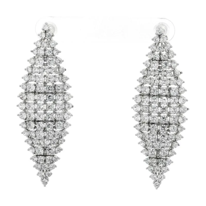 SA Earrings Diamond Shape Full Stones
