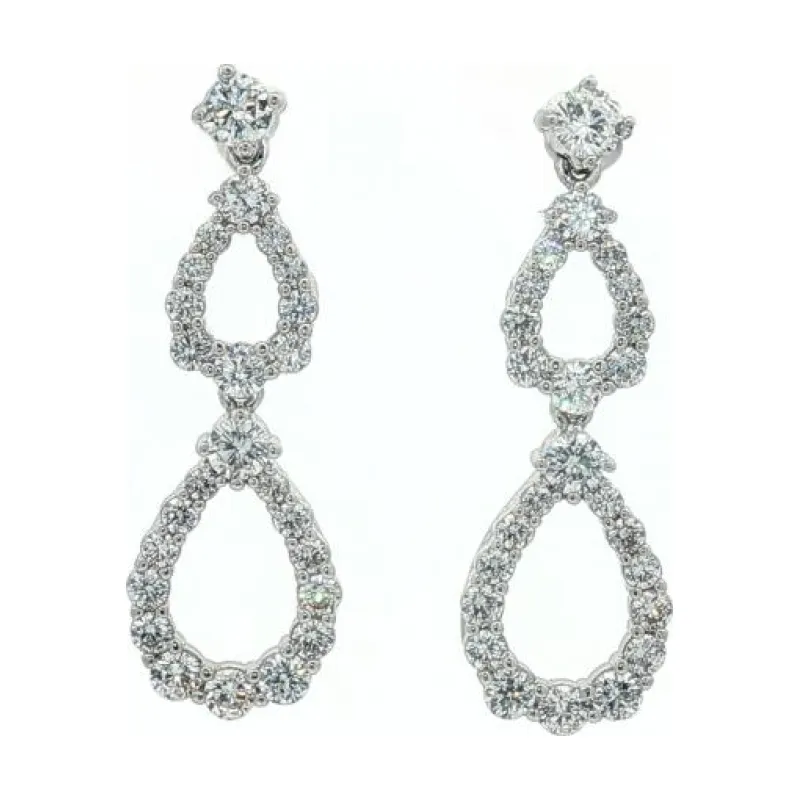 SA Earrings Full Stone Rain Fall 