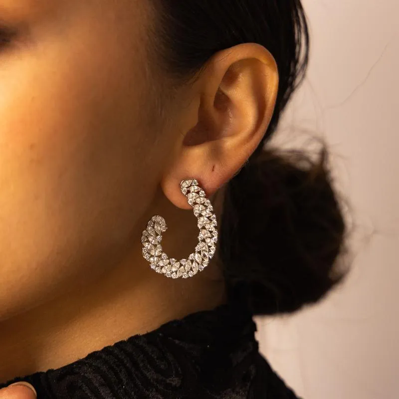 SA Earrings Multi Crystals Water Drop