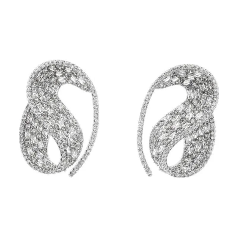 SA Earrings Full Stone Talay Wave