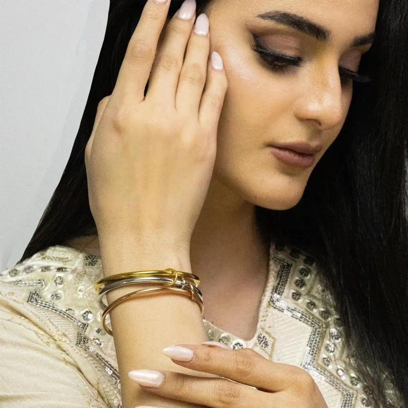 Thick Trinity Bender Stackable Bangle