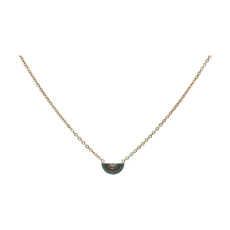 Multi Colored Semi - Circle Necklace